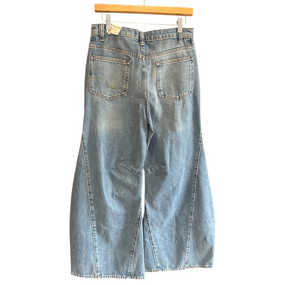 NWT FREE PEOPLE WE THE FREE Eden Slouchy Wide Leg Jeans 26 - Picture 9 of 16